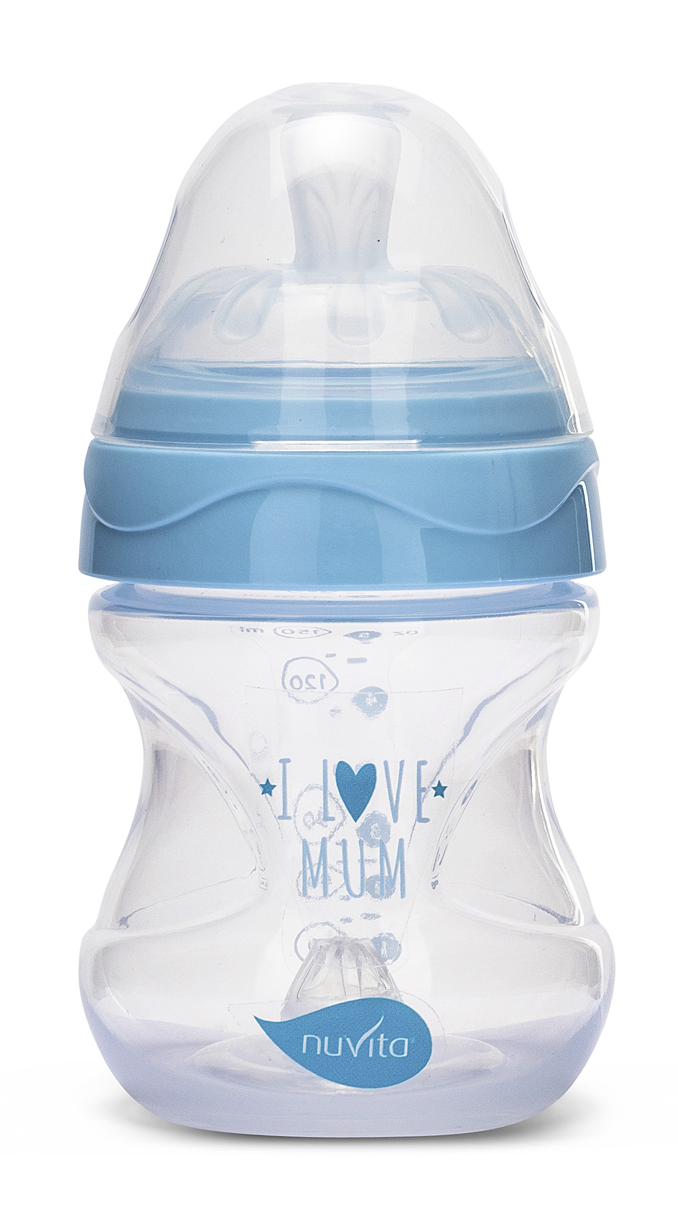 Nuvita Fľaštička Mimic 150ml - Transparent Blue