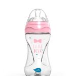 Nuvita Sklenená fľaša 240ml – Glass/Pink GP
