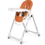 Peg Pérego plastová stolička na kŕmenie Prima Pappa Follow Me – Wonder Orange 2022