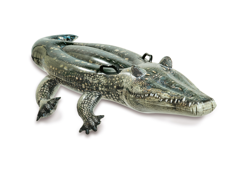 INTEX Lehátko Krokodíl nafukovací s úchytmi 170x86 cm od 3 rokov