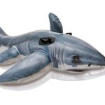 INTEX Lehátko žralok biely s úchytmi nafukovacie 173×107 cm