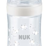 NUK Nature Sense Fľaša s kontrolou teploty 260 ml bielá