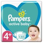PAMPERS Active Baby Plienky jednorazové 4+ (10-15 kg) 120 ks – MEGA PACK