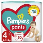 PAMPERS Active Baby-Dry Pants Nohavičky plienkové jednorazové 4+ (9-15 kg) 50 ks  – JUMBO PACK