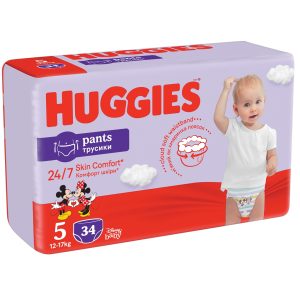HUGGIES® Pants Nohavičky plienkové jednorazové 5 (12-17 kg) 34 ks