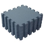 BABYDAN Hracia podložka Puzzle Dusty Blue 90×90 cm