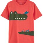 CARTER’S Tričko krátky rukáv Red Alligator chlapec 18m