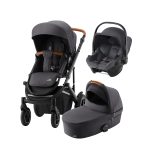 Britax Römer Set kočíka Smile 4 + hlboká vanička + autosedačka Baby-Safe Core – Midnight Grey