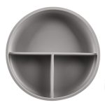 Zopa Silikónový delený tanierik s prísavkou Dove Grey