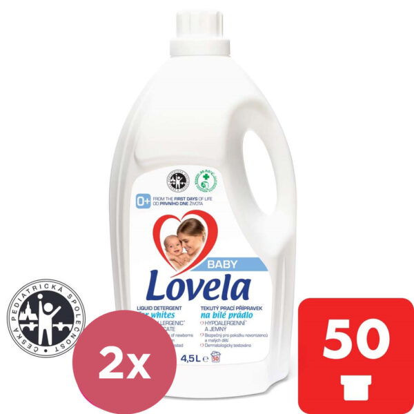 2x LOVELA Baby tekutý prací prípravok na bielu bielizeň 4