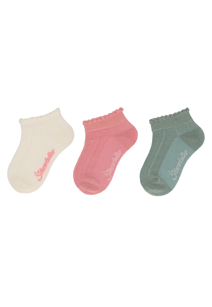 STERNTALER Ponožky nízke 3ks v baleníé ecru dievča veľ. 18 6-12m