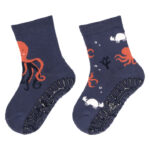 STERNTALER Ponožky protišmykové Chobotnice AIR 2ks v balení modrá chlapec veľ. 18 6-12m
