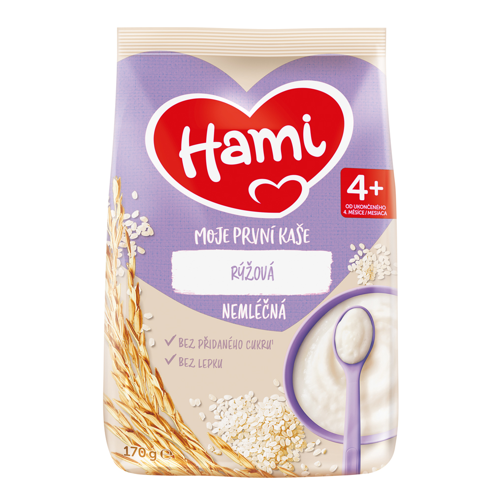 HAMI Moja prvá kaša nemliečna ryžová 4+