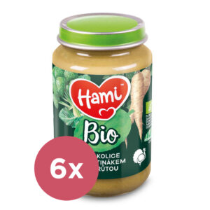 6x HAMI BIO Mäsovo-zeleninový príkrm Brokolica s paštrnákom a morkou 190 g