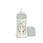 SUAVINEX | Dojčenská fľaša WONDERLAND 270ml FYZIOL PRŮTOK M – ZELENÁ
