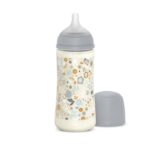 SUAVINEX | Dojčenská fľaša WONDERLAND 360ml FYZIOL PRŮTOK L – LIBERTY MODRÁ