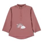 STERNTALER Tričko do vody zips dlhý rukáv UV 50+ dúha fialová dievča veľ. 80 9-12m