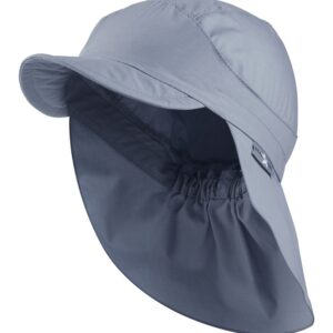 STERNTALER Šiltovka s ochranou krku z bavlneného popelínu s UV filtrom 50+ sivá chlapec-47 cm-9-12 m