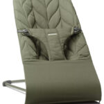 BABYBJÖRN Lehátko Bliss Dark Green Woven Petal, tmavá šedá konštrukcia