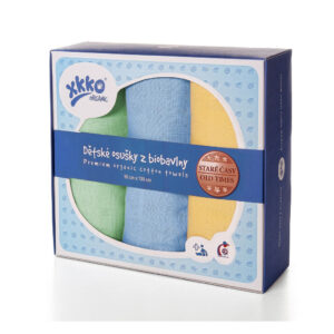 KIKKO Osušky / plienky detské z biobavlny Staré časy 90x100 (3 ks) – pastels